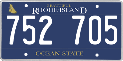 RI license plate 752705