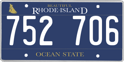 RI license plate 752706