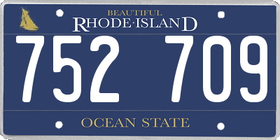 RI license plate 752709