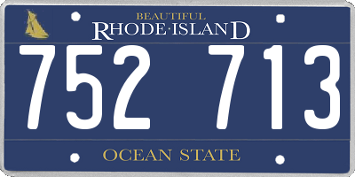RI license plate 752713