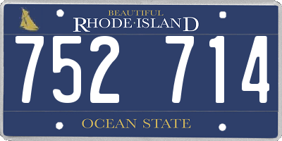RI license plate 752714