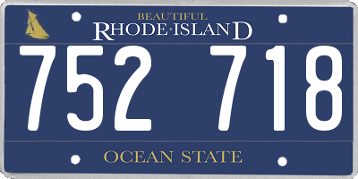 RI license plate 752718