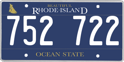 RI license plate 752722