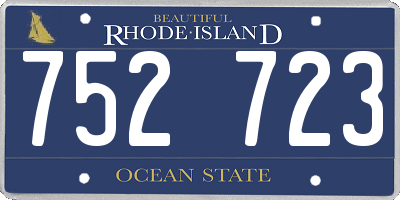 RI license plate 752723