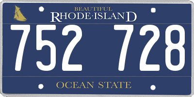 RI license plate 752728