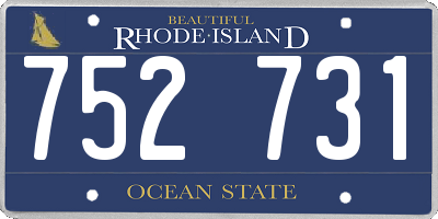 RI license plate 752731