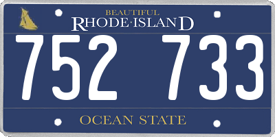RI license plate 752733