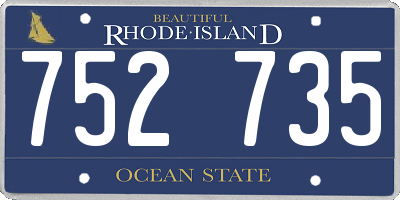 RI license plate 752735