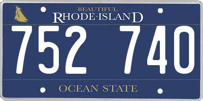 RI license plate 752740