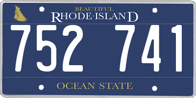 RI license plate 752741