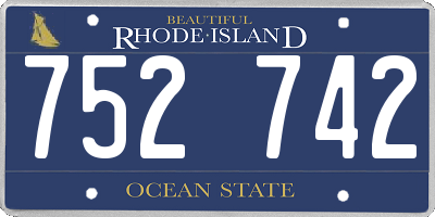 RI license plate 752742