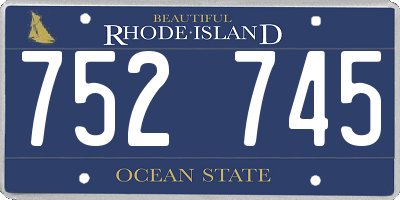 RI license plate 752745