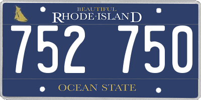 RI license plate 752750