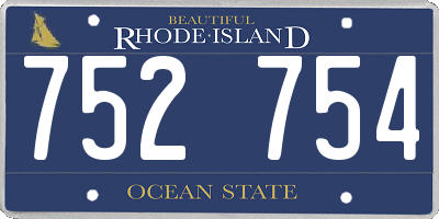 RI license plate 752754