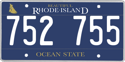 RI license plate 752755