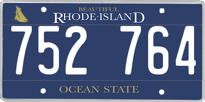RI license plate 752764