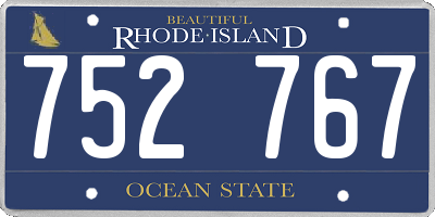 RI license plate 752767