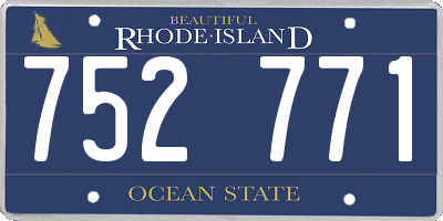 RI license plate 752771