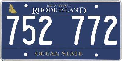 RI license plate 752772