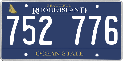 RI license plate 752776