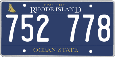 RI license plate 752778