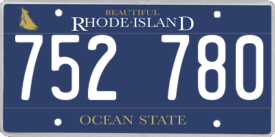 RI license plate 752780