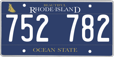 RI license plate 752782