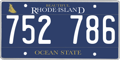 RI license plate 752786
