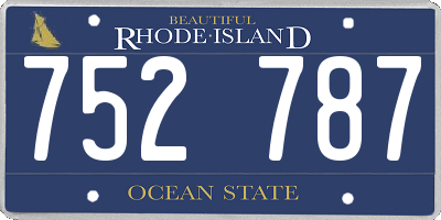 RI license plate 752787