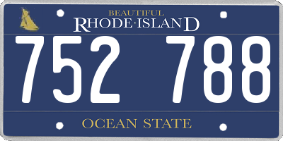 RI license plate 752788