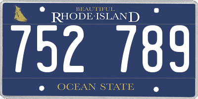 RI license plate 752789