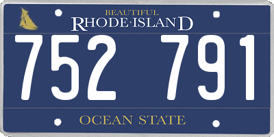 RI license plate 752791