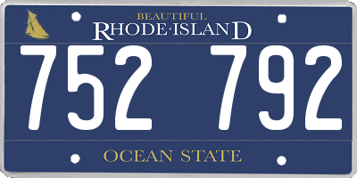 RI license plate 752792