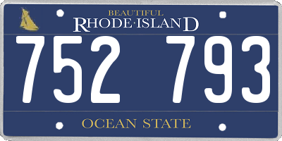 RI license plate 752793