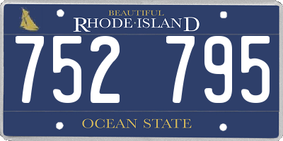 RI license plate 752795