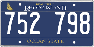 RI license plate 752798