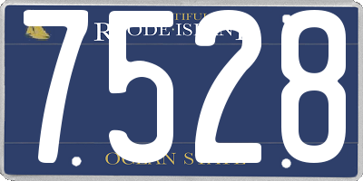 RI license plate 7528