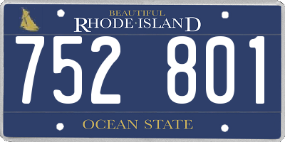 RI license plate 752801