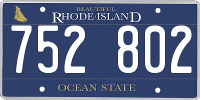 RI license plate 752802