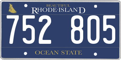 RI license plate 752805