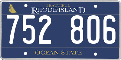 RI license plate 752806