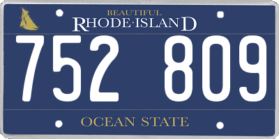 RI license plate 752809
