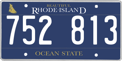 RI license plate 752813