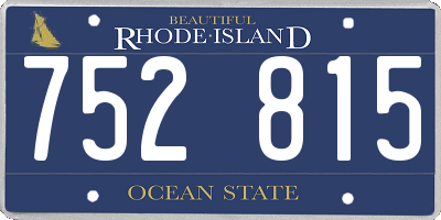 RI license plate 752815