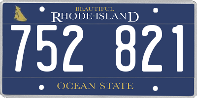 RI license plate 752821