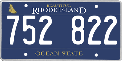 RI license plate 752822