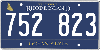 RI license plate 752823