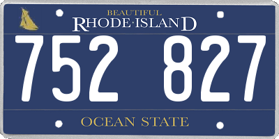 RI license plate 752827
