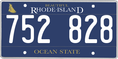 RI license plate 752828