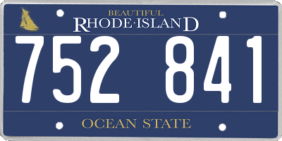 RI license plate 752841